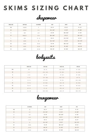 skims dress sizing